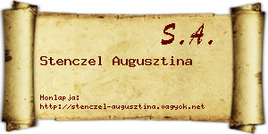 Stenczel Augusztina névjegykártya